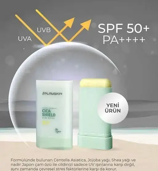 Playskin Cica Shield Sun Stick Vegan Formül SPF 50