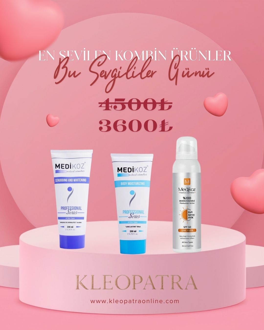 MEDIKOZ 3’LÜ VÜCUT BAKIM VE LEKE KARŞITI SET %20 İNDİRİM